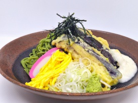 茄子天の茶そばぶっかけ